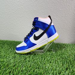 Nike Dunk High DV2185-100 Blue Satin Basketball Shoes Sneakers Women’s 9