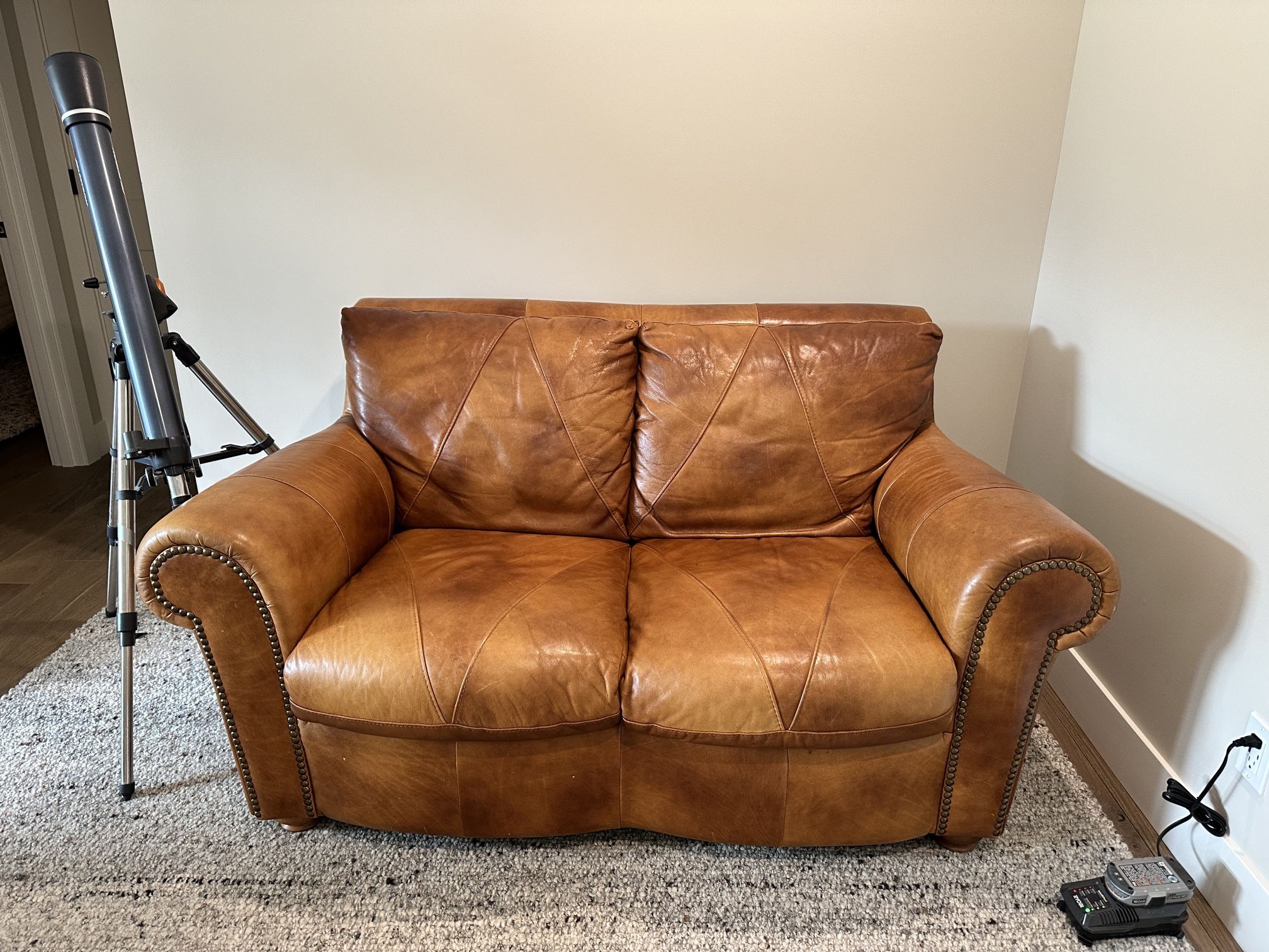 Comfy Leather Sofa & Liveseat