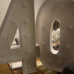 40th birthday light up numbers 