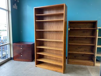 8 Tier Wooden Bookcase with Adjustable Shelves