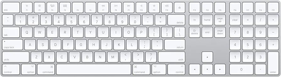 Apple Magic Keyboard with Numeric Keypad (Wireless, Rechargable) - US English - Silver

