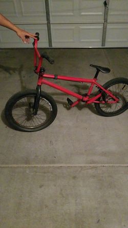 Red and black premium trick bike