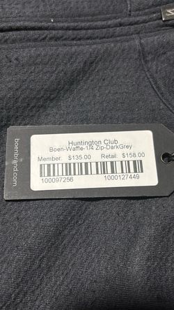BRAND NEW 2XL BOEN Waffle 1/4 Zip — Dark Grey