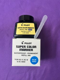 Blue ink permanent