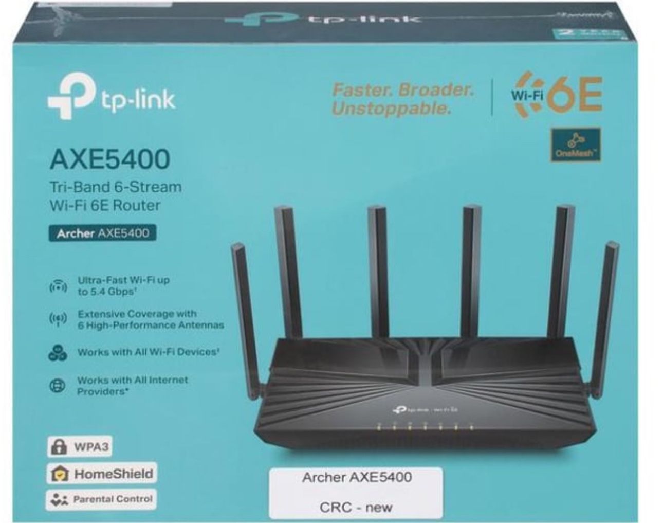 Archer AXE5400 Router And 2 Extenders.