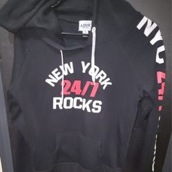 I  Love New York Rocks 24/7 Hoodie, Medium, New