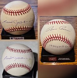 THREE '59 WHITE SOX SIGNED BASEBALLS!