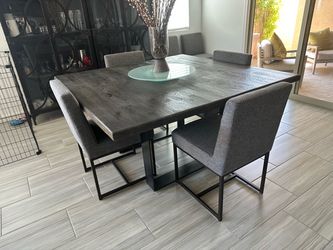 Dining table and chairs