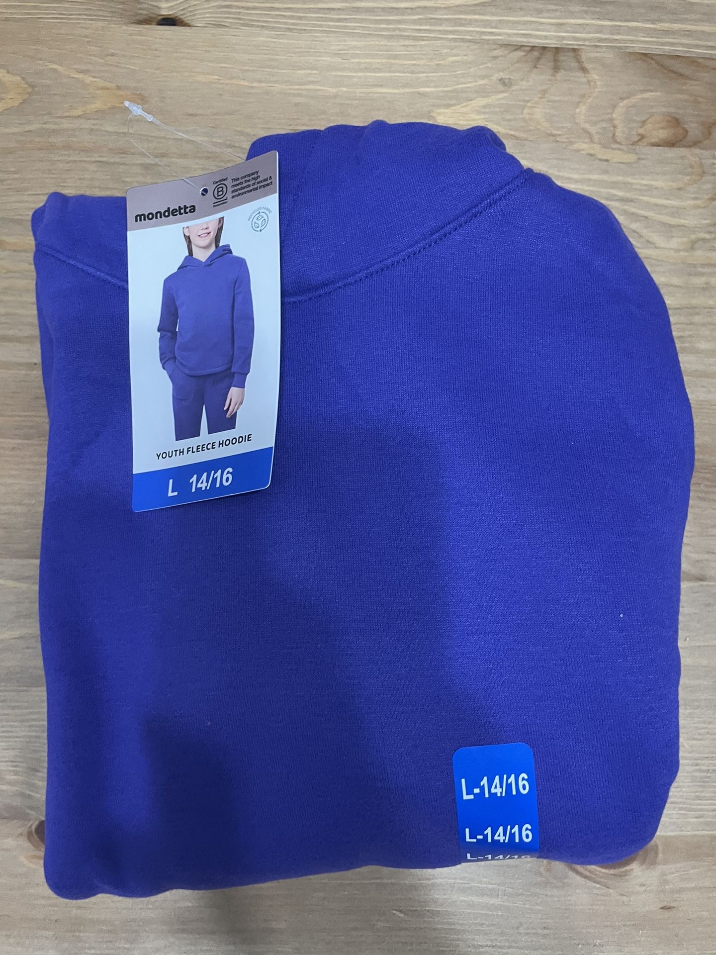 Mondetta Youth Fleece Hoodie size Large 14/16