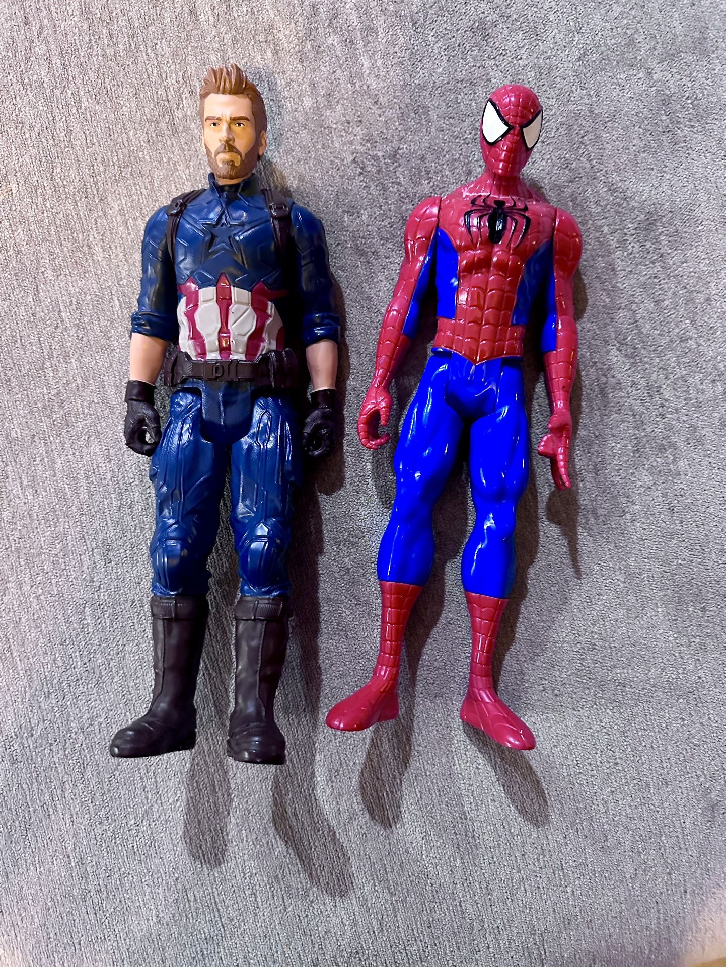 Marvel Spiderman And Captain America Action Figures