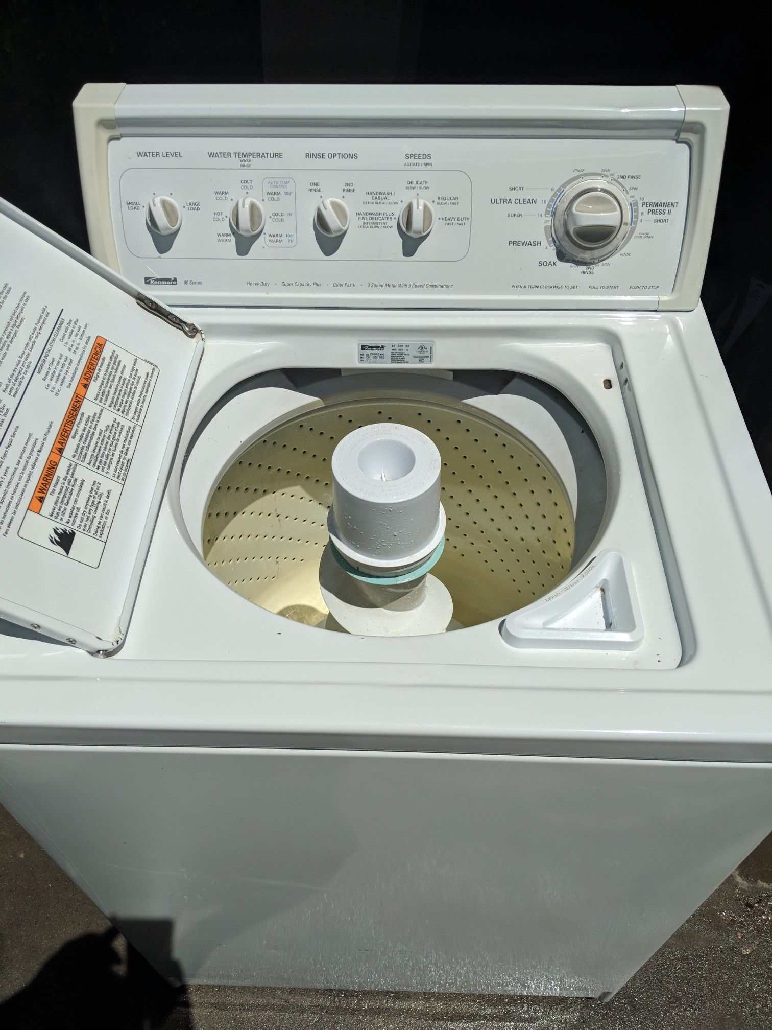 Delivery Old School Kenmore Series 90 Washer Clothes Washing Machine