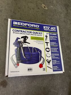 Bedford BP3600 Airless Paint Spray Gun kit With 50FT X 1/4 Airless Whip Hose And Gun Filter