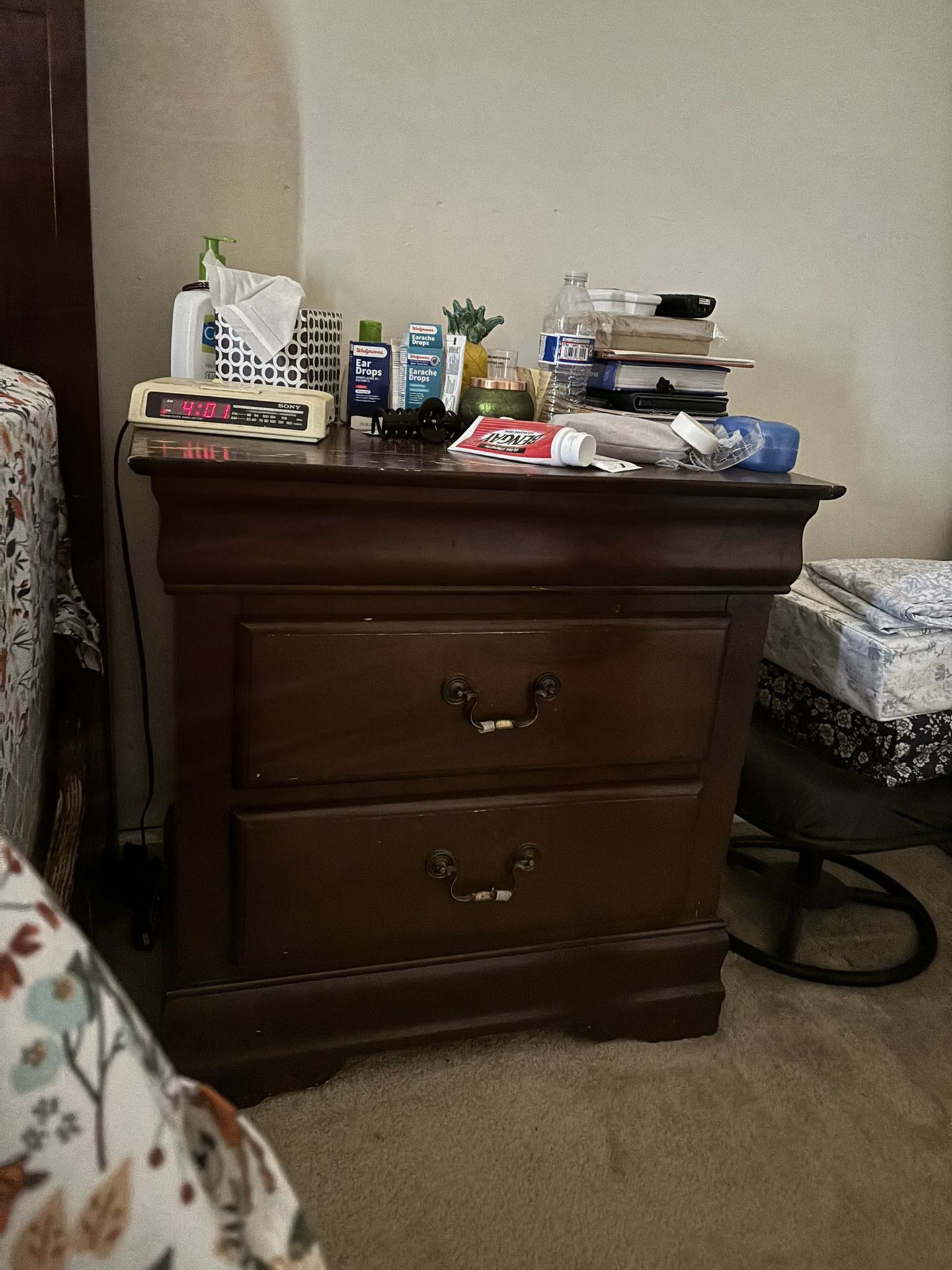 King Size Bed Frame And One Side Table