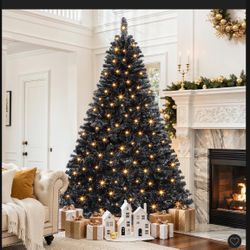 Pre-lit Black Christmas Tree 7.5ft