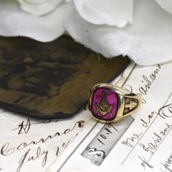 Vintage Masonic ring, size 8, 8 grams