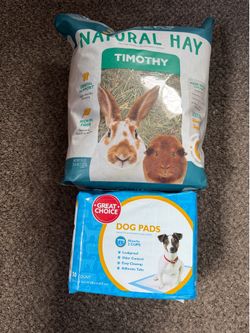 Guinea pig hay/ puppy pads