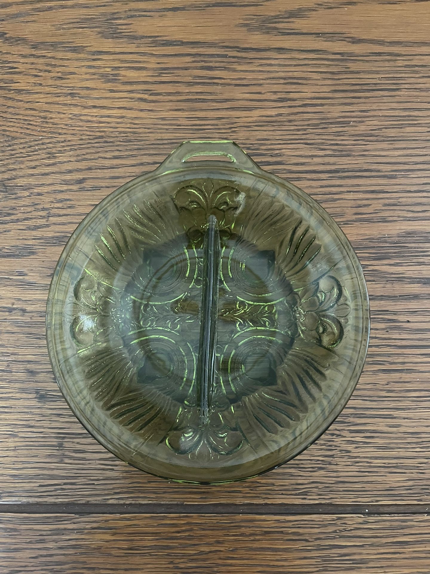 Vintage Green Glass Dish