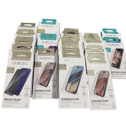 iPhone Tempered Glass Screen Protectors Bundle – Mixed Models – Lot of 25 – Brand New