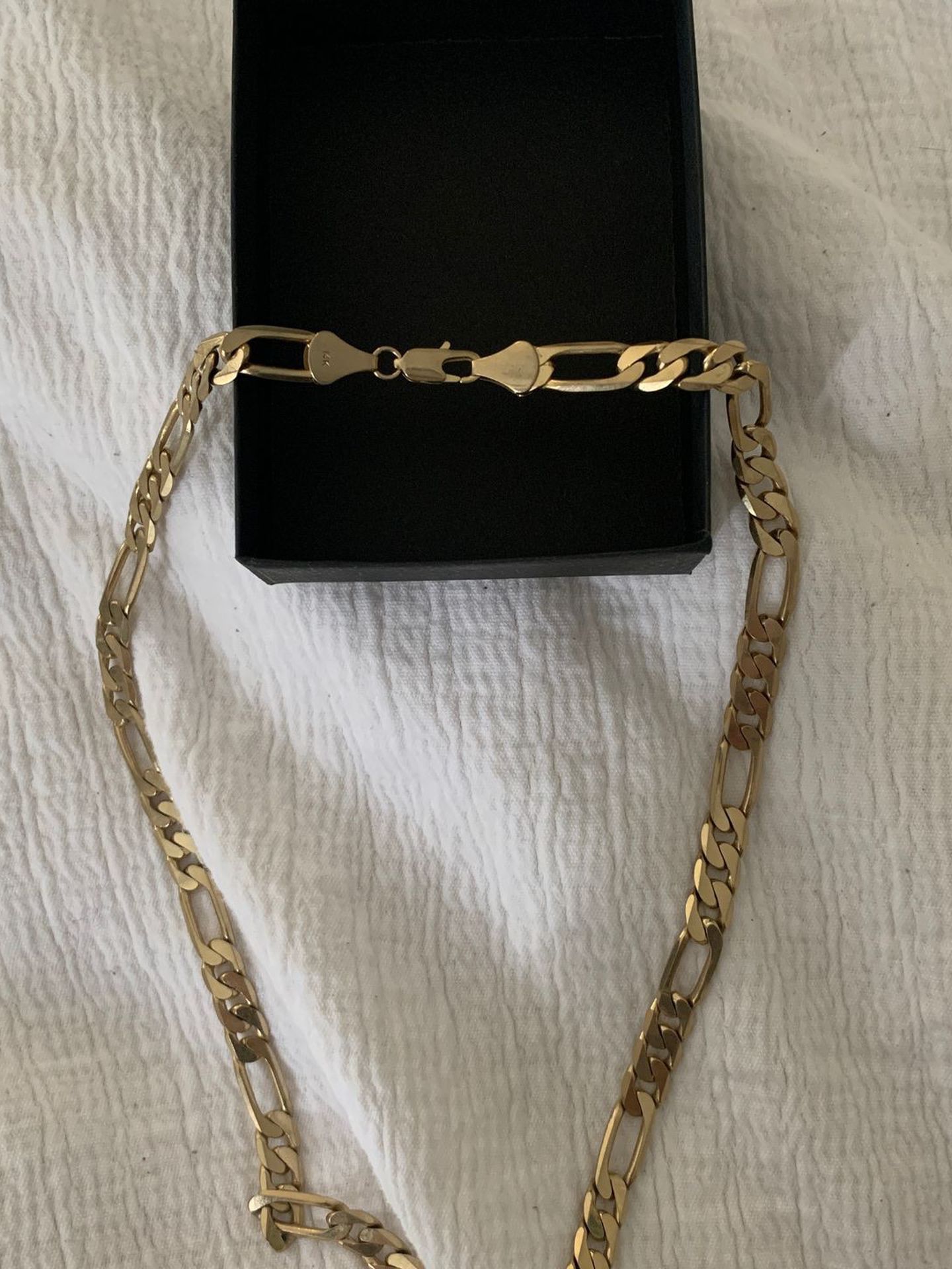 14K Gold necklace Cuban link 20”