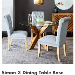 3 Pier 1 Faux Leather Chairs & 47" Bench