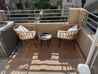 3-Piece Wicker Patio Bistro Set
