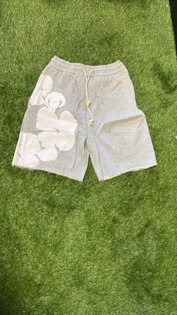 Denim tears big cotton wreath shorts gray