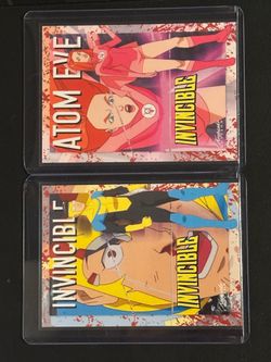 SDCC 2025 Invincible Keepsake ATOM EVE Invincible Blood Splatter LE 100 lot of 2
