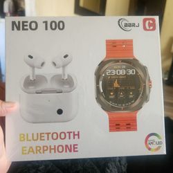 Smart watch and bluetooth earphone 
