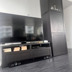 Tv Stand + Tall Storage With Bar 