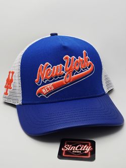 Pro Standard New York Mets Royal Blue Trucker Adjustable Strapback Hat Cap 