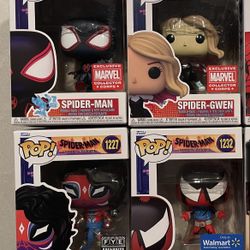 Spiderman Funko Pop Set *MINT* Marvel Exclusive Across Spiderverse Miles Morales Peter Parker
