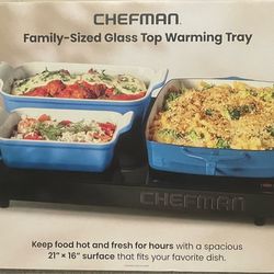 New Chefman Family-sized Glass Top warming Tray