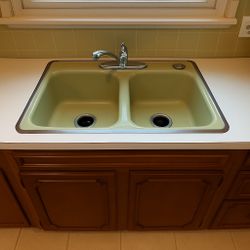 Cast Iron Green Sink From 1960s Retro 