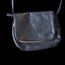 Cole Haan  Shoulder Handbag Black Metallic Leather