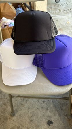 5 boxes of blank trucker snap backs