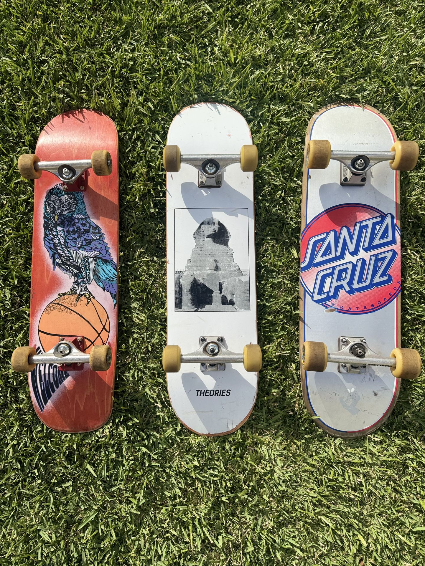 πΉ 3 Skateboards β Santa Cruz / Theories / Welcome β Rare Independent Trucks
