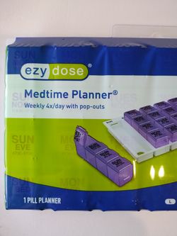 Ezy Dose Weekly One Day At A Time 4 x 7 Secure Pill Planner New