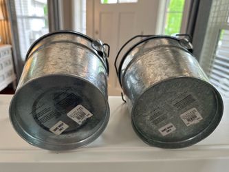 Pottery Barn Galvanized buckets