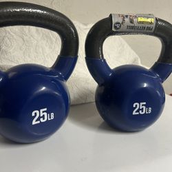 Set Of 25lbs Kettlebells 
