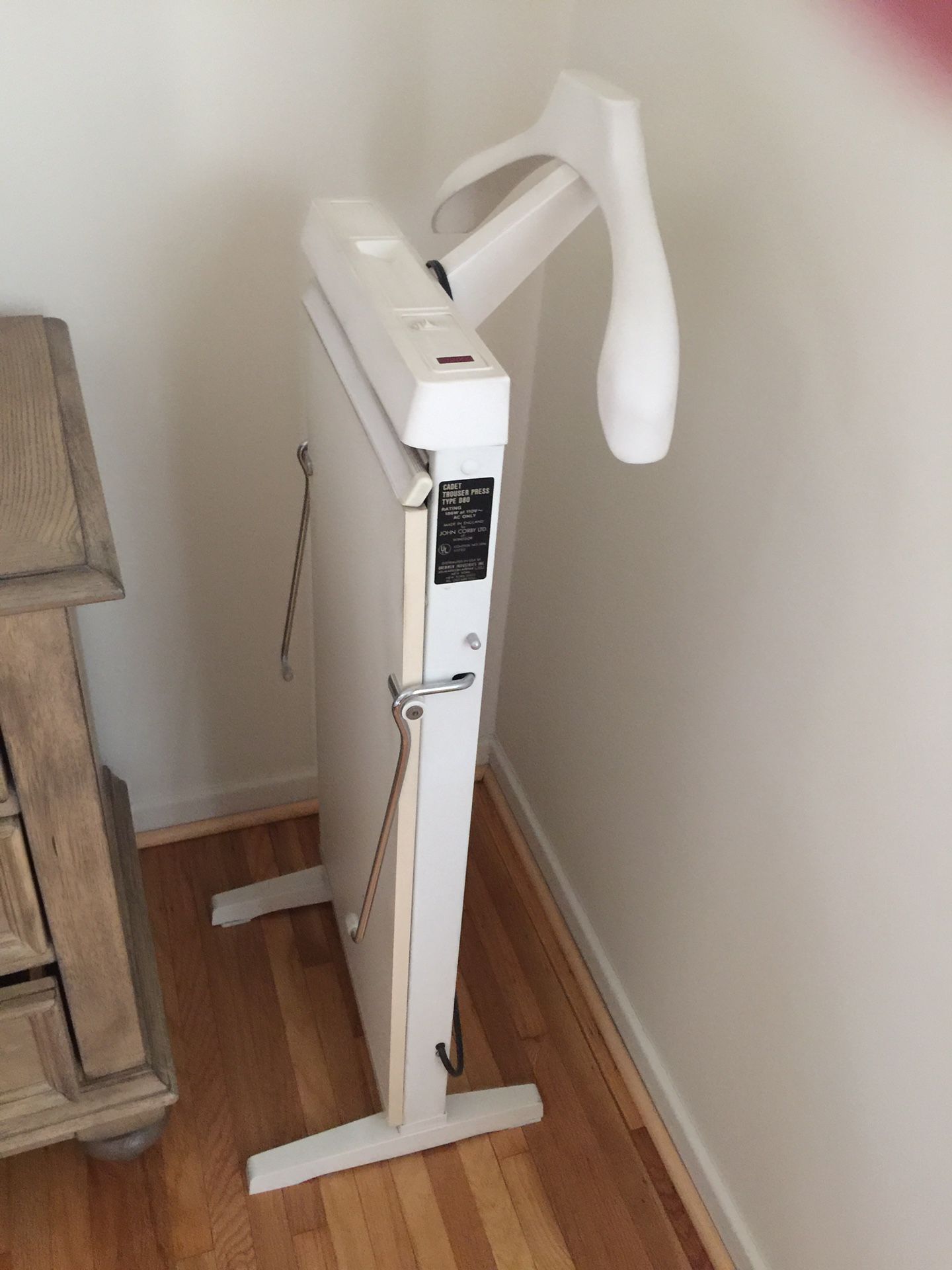 Cadet trouser press type D80, made in England by John Corby Ltd of Windsor
