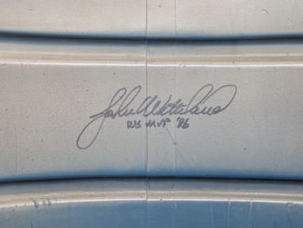Yankee Stadium Seat Back Signed John Wetteland 1996 WS MVP