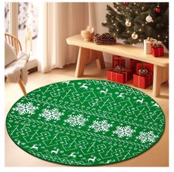 Washable Christmas Round Rug 4ft
