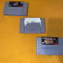 Mortal Kombat ,wwf super wrestlemania Super R-Type (Super Nintendo, SNES Lot