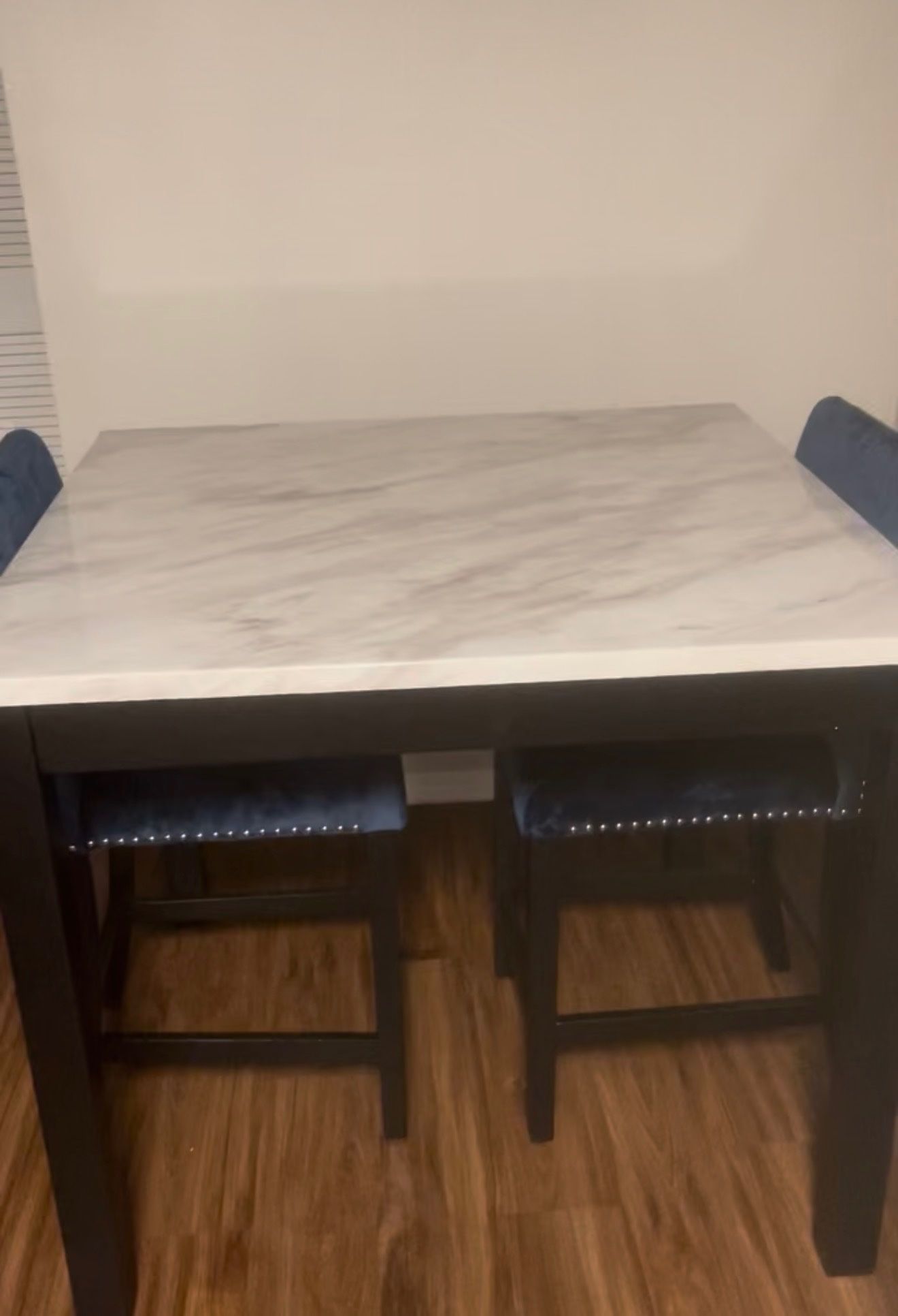 Marble Top Table & 4 Matching Chairs