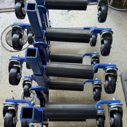 Heavy-Duty Car Wheel Dollies Set (4) – Easy Vehicle Moving with stand