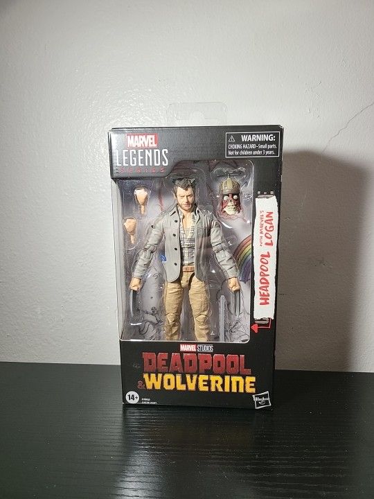 NIB Marvel Legends Deadpool & Wolverine Logan w/ Headpool Action Figure Hasbro