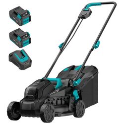 Cordless Lawn Mower, 20V Electric Lawn Mowers, 13 inch, Brushless Motor, 5 Heights Adjustment, with 2*4.0Ah Battery and Charger, for Garden/Yard/Farm