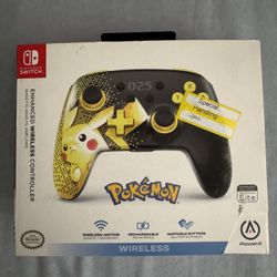 Nintendo Switch Pokemon Pikachu 025 Wireless Controller