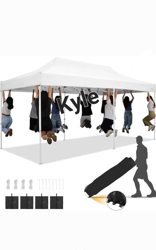 10x20 Pop Up Canopy Tent , Waterproof Commercial Canopy Ez Outdoor Instant Gazebo UV Protection 50+ Event Shelter, Garden Tents