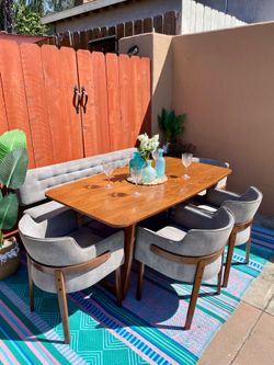 Dining table set dining room kitchen table furniture MCM mid century modern retro